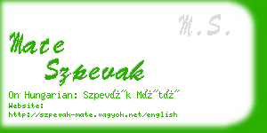 mate szpevak business card